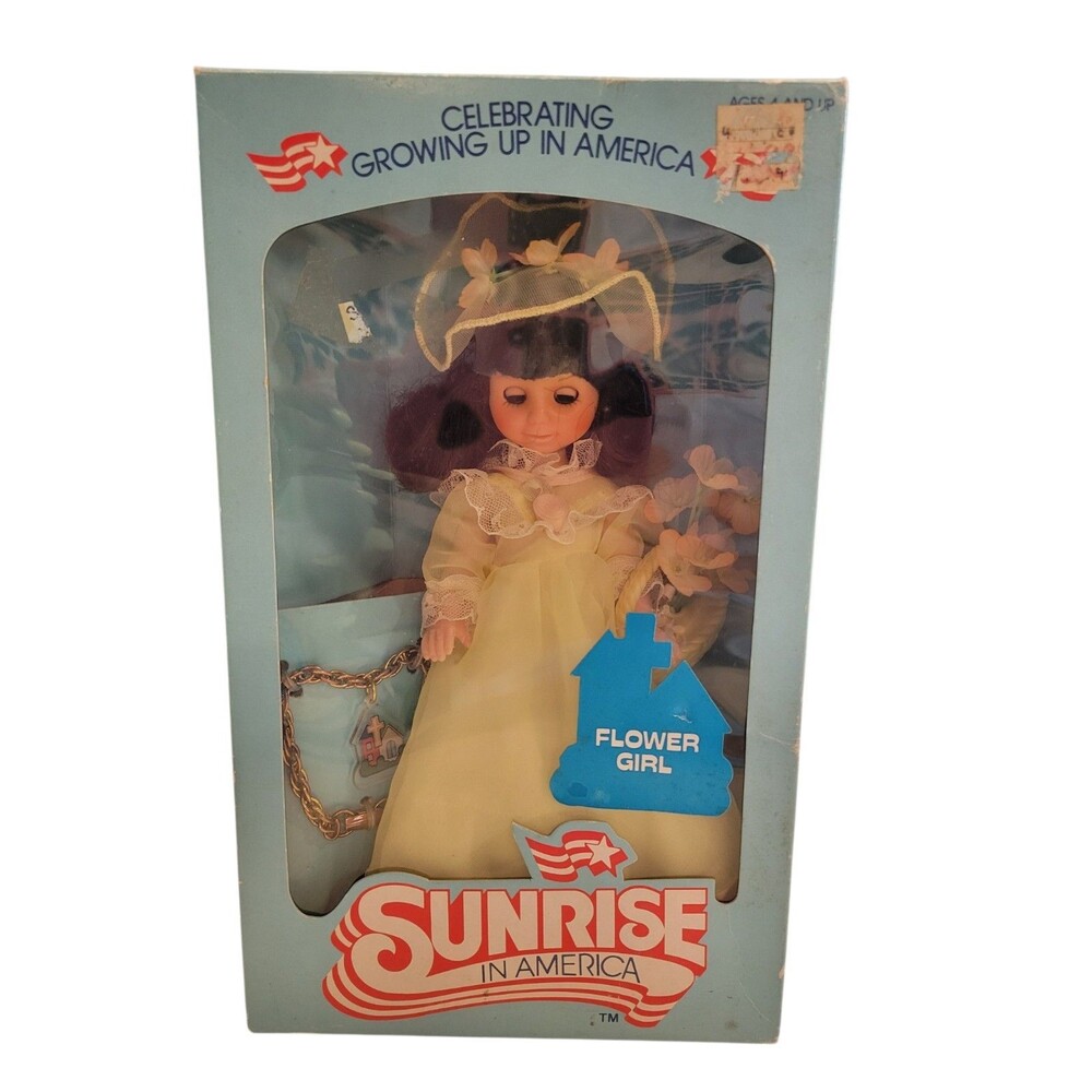 NIB Sunrise In America Doll Flower Girl 8" Gata Vintage 1982 Sealed Box
